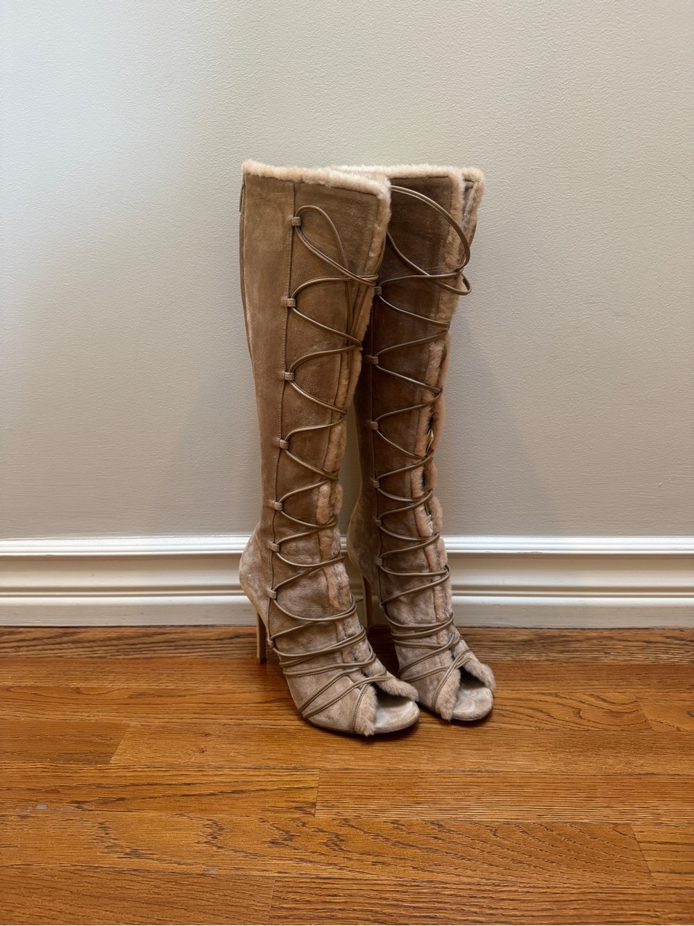 Gianvito Rossi Aspen Peep Toe Boots